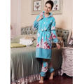 Women's Long Hoodie Dress Pajama Suit